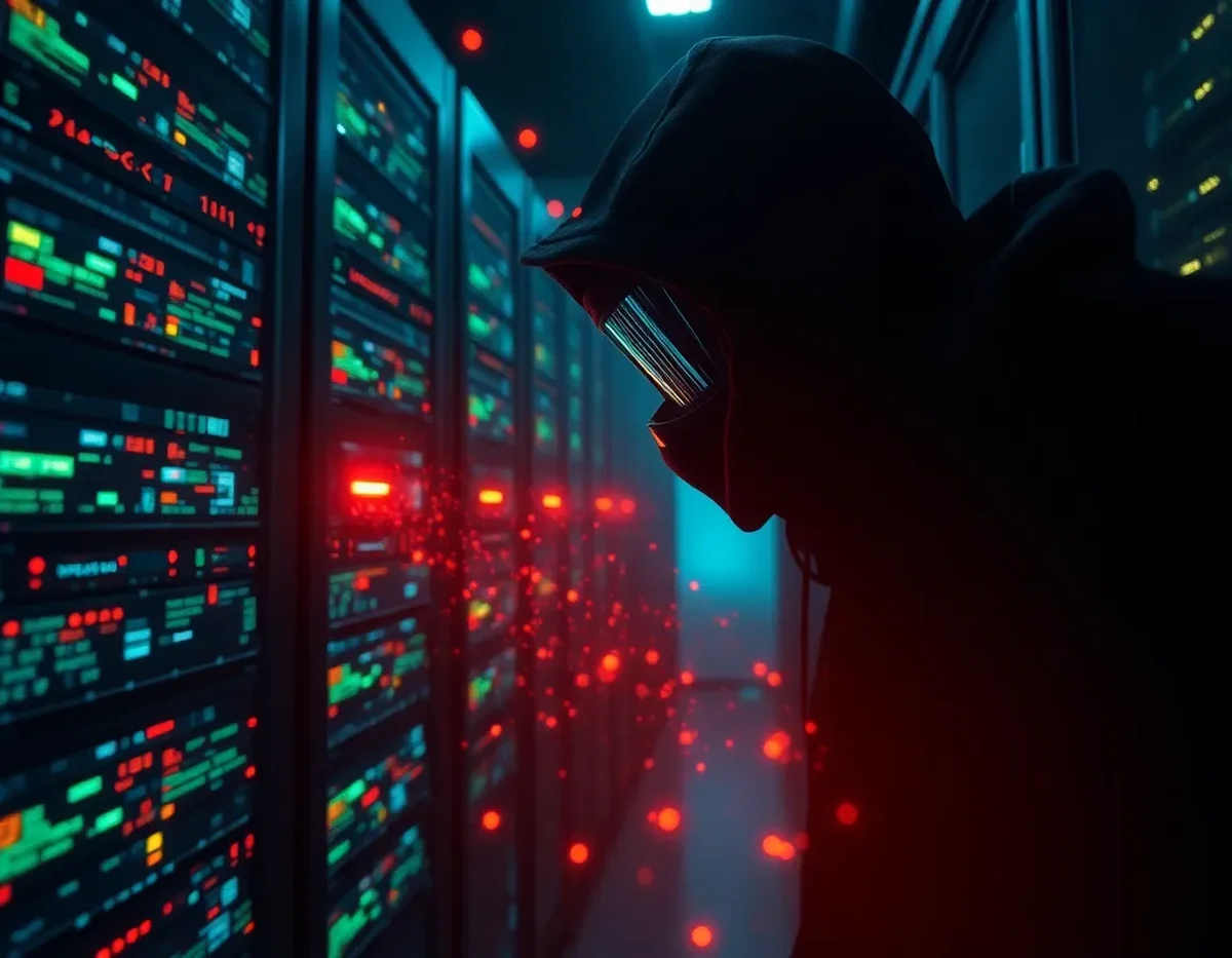 Conceptual image of Perfect Heist malware targeting firmware vulnerabilities in the cybersecurity sector.