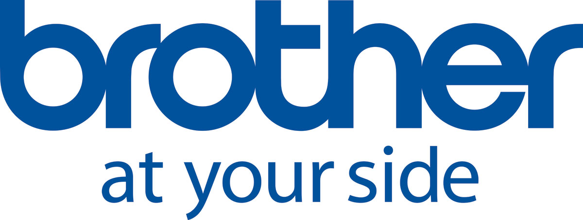 Brother at your side logo blue lettering on a white background